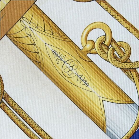 Authentic Hermes Cliquetis Carre 90 Scarf Multicolour 100% Silk Vintage - Picture 11 of 15